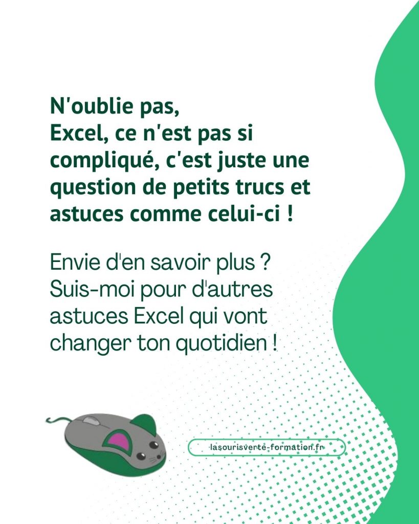 Fin La Souris Verte Formation Excel Optimisez votre utilisation dexcel découvrez les 5 erreurs à éviter tutoriel excel